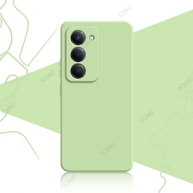 Luxury Dual Liner Protective Square Liquid Silicone Phone Case