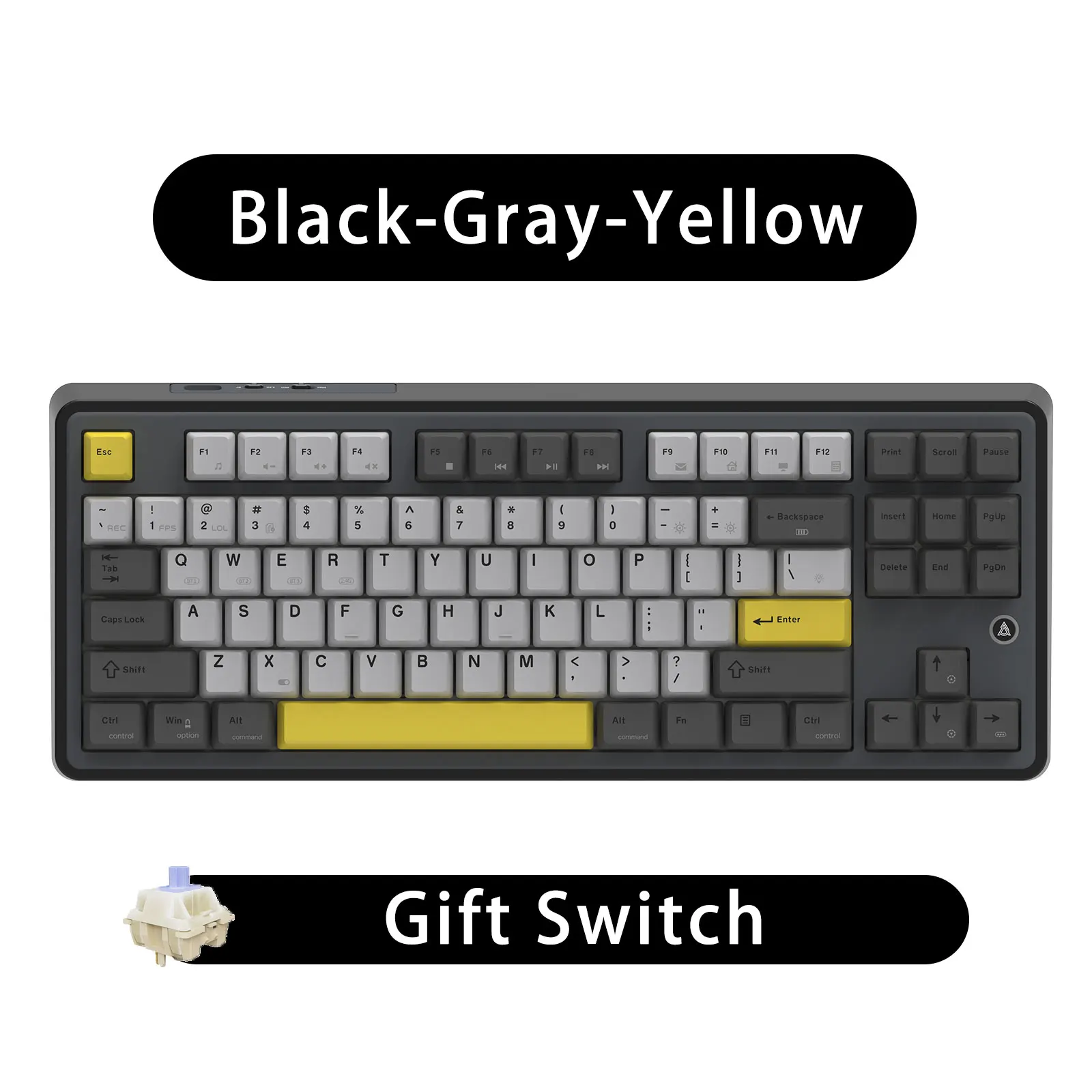 Ajazz AK870 Gasket Mount Wireless Gaming Keyboard TKL 87-Key Full