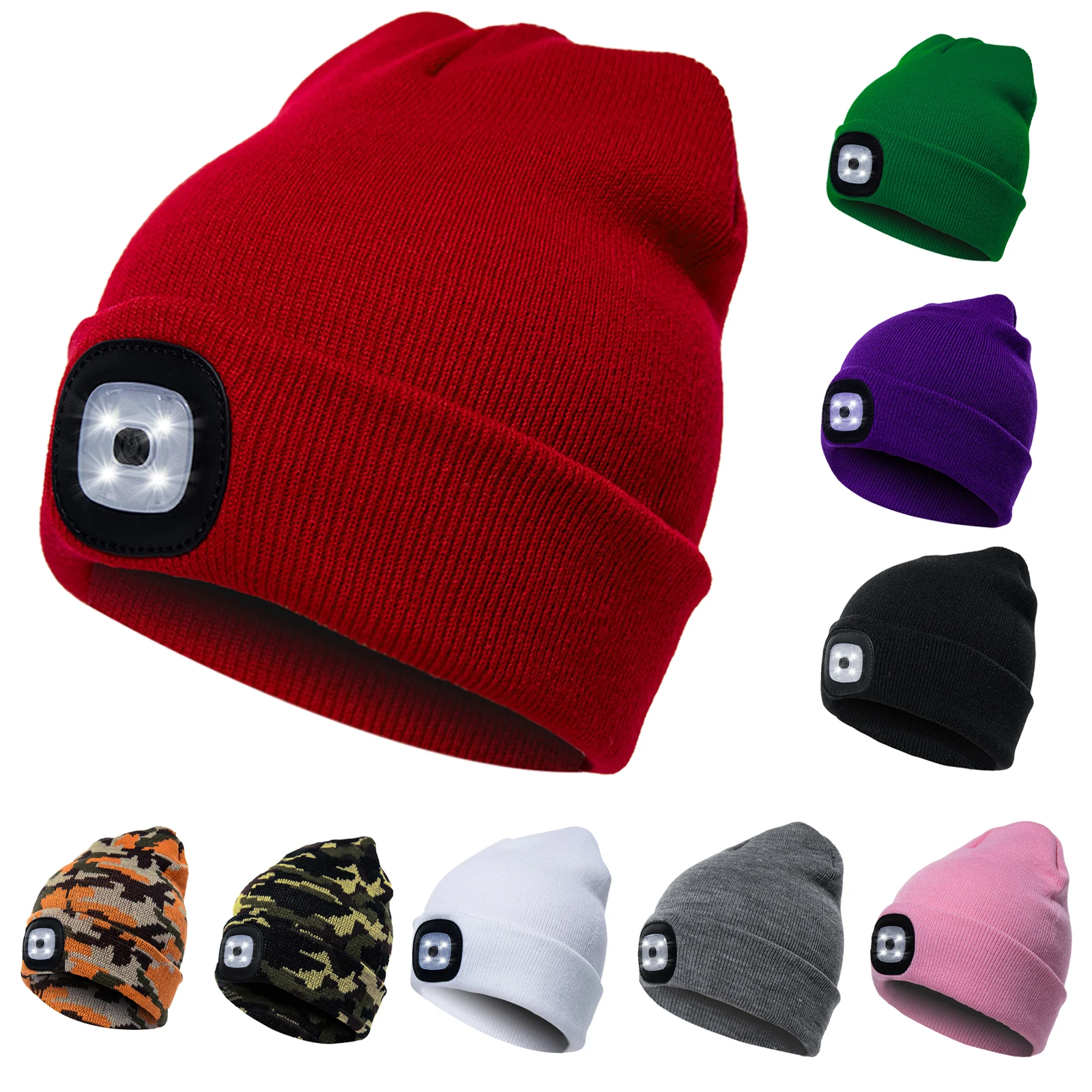 USB Night Sports Headlight Multipurpose Reading Hats Lamps Rechargeable