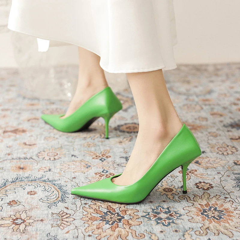 Bright Green Shoes Heels atelieryuwa.ciao.jp