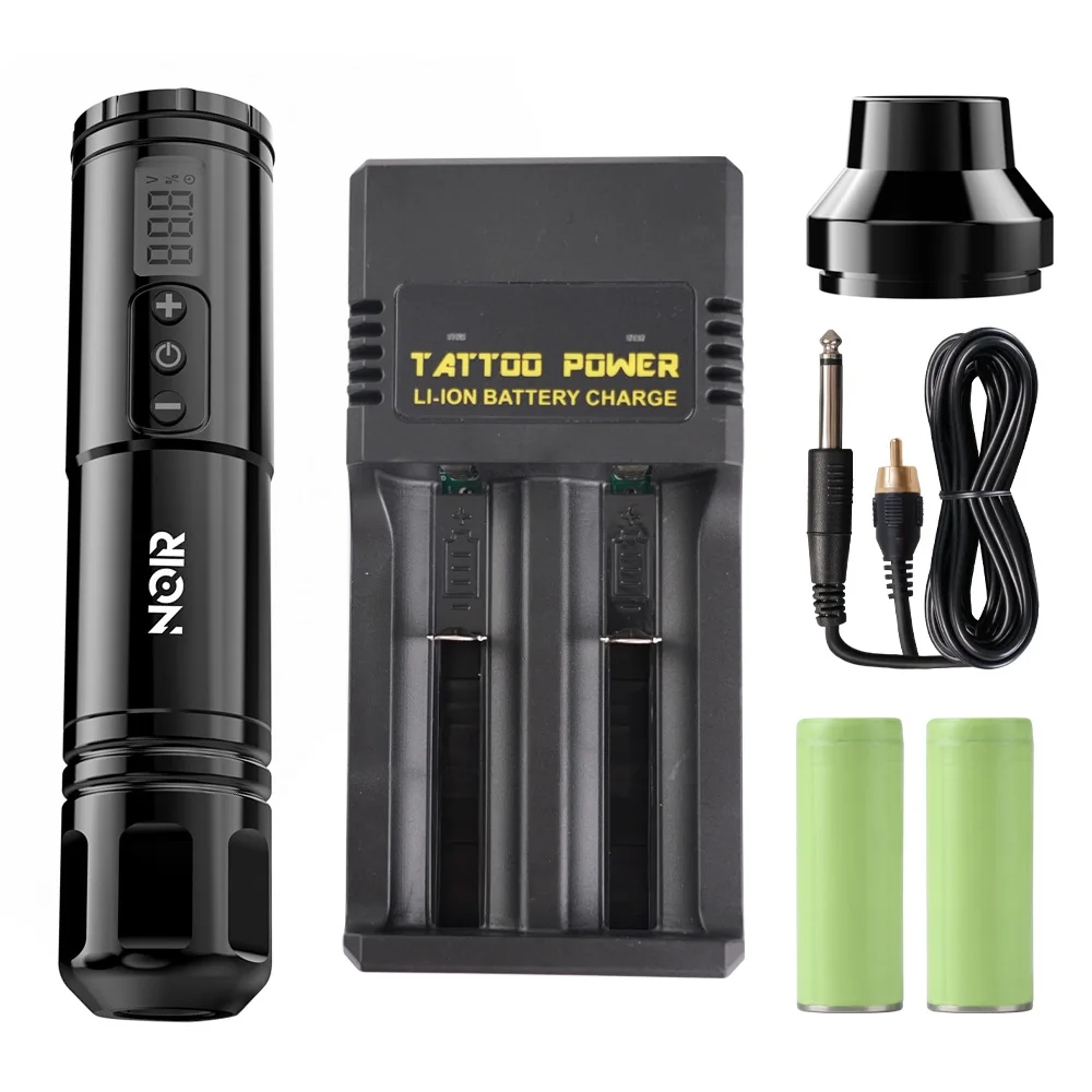 Noir Wireless Tattoo Battery Power Supply Machine Rotary Pen
