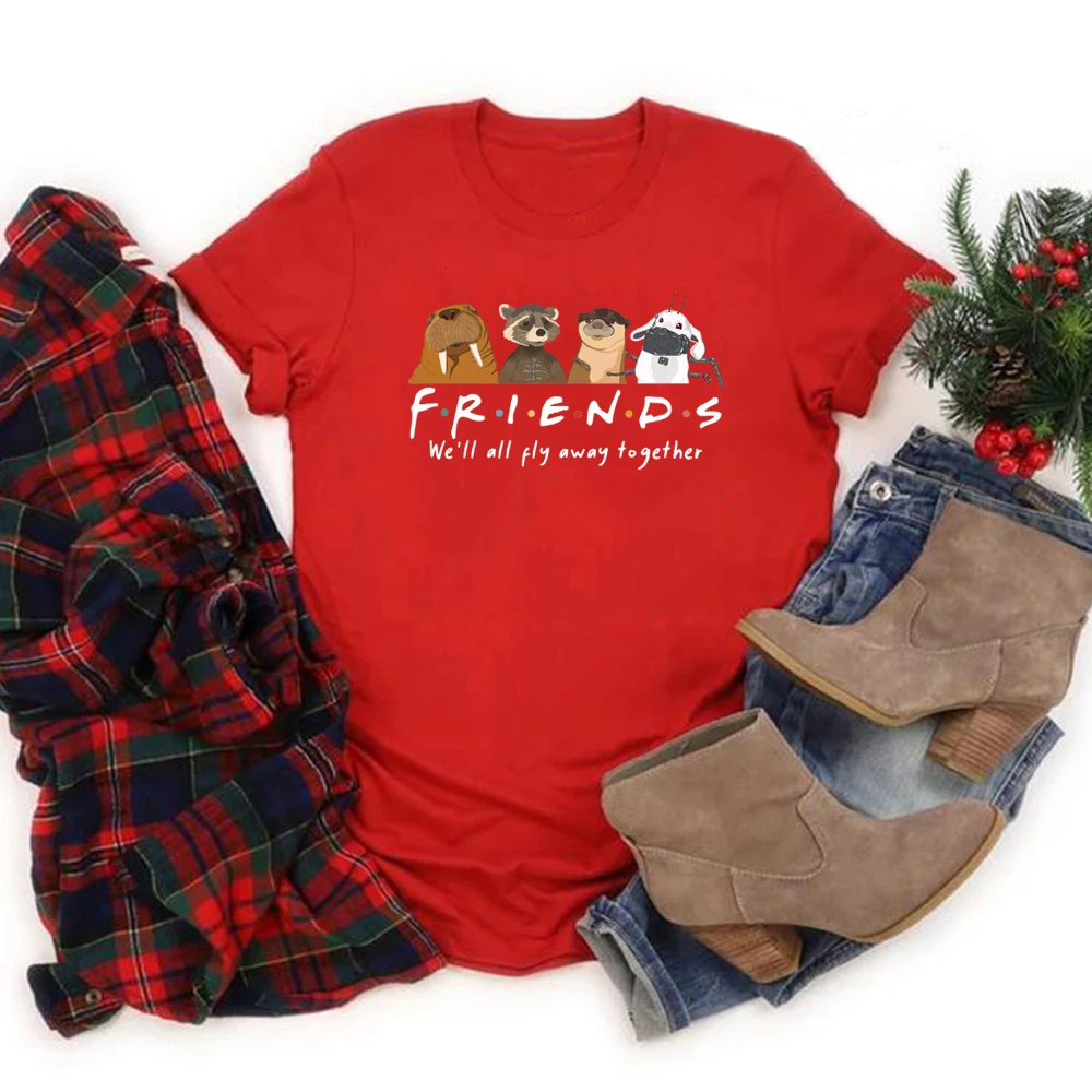 Rocket and Friends We'll Fly Away Together Inspired Streetwear Tee