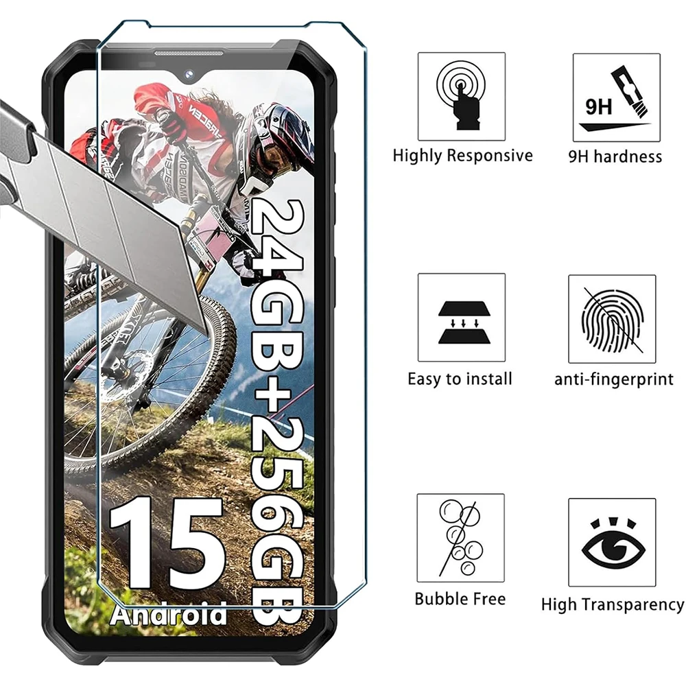 2-in-1 Glass and Silicone Protective Case with Tempered Glass Screen Protector