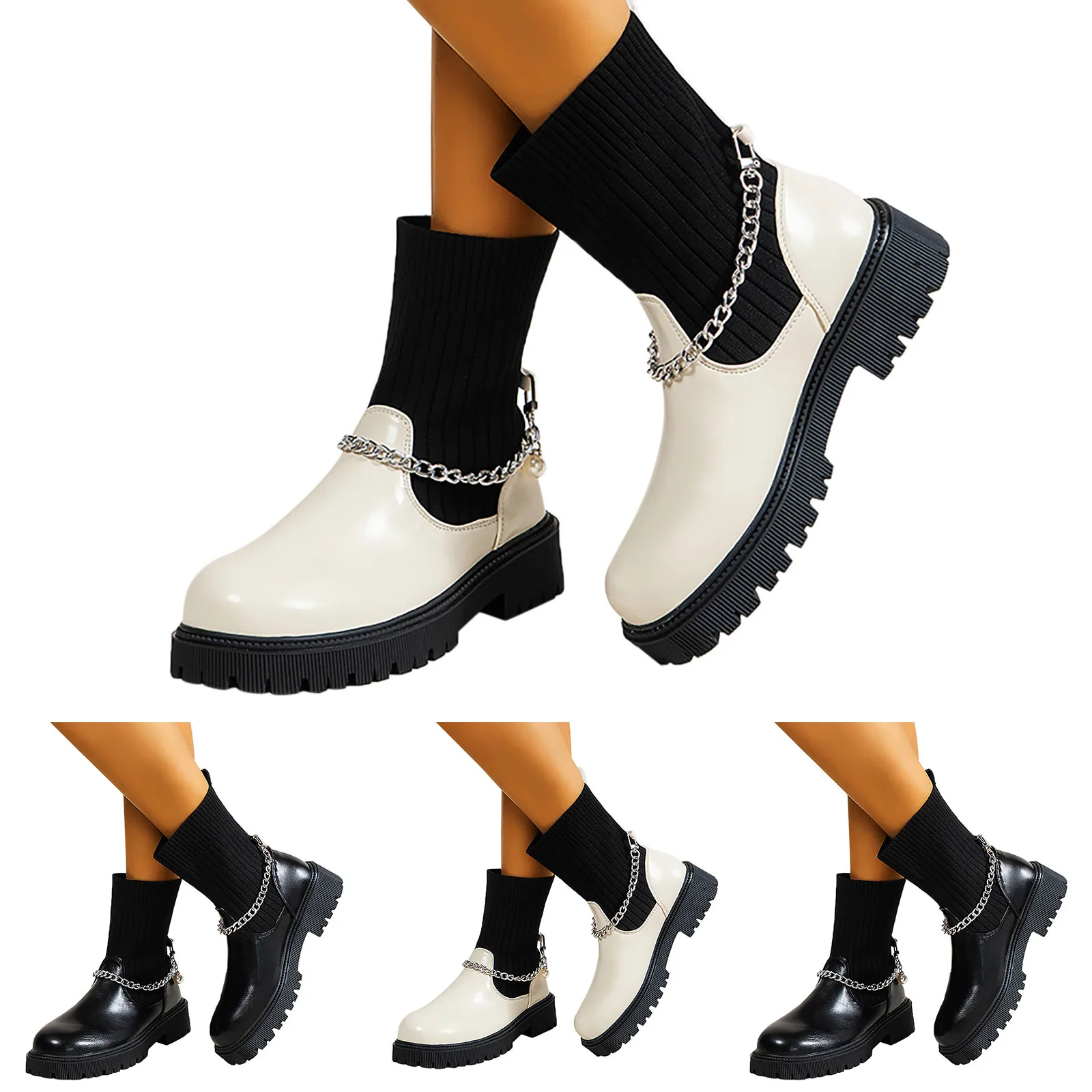 Women's Boots Wide Black Boots Women Size 11 Women Shoes Thick High