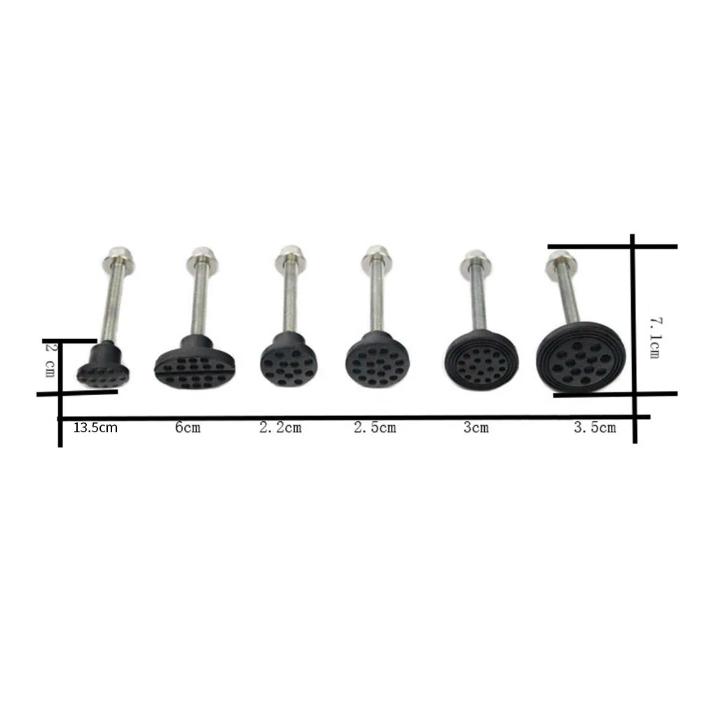 6pcs Car Body Dent Damaged Broken Removal Tool Repair Puller Remover Nut Gasket Kits Dent Repair Sucker Pull Buckle Accessories