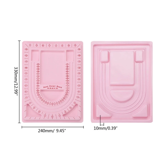 LANKIN Pink Bead Boards for Jewelry Making,Flocked Beading Board,Jewelry  Design Bead Tray,DIY Bead Design Board for Necklaces,Bracelets,Jewelry  Making