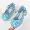 Shiny Butterfly Princess Elsa Shoes for Girls Halloween High Heels Shoes Christmas Cosplay Masquerade Birthday Party Sandals 5