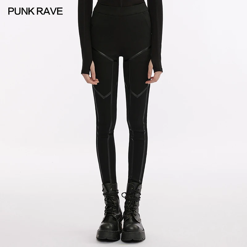 PUNK-RAVE-mallas-ajustadas-el-sticas-de-retales-para-mujer-pantalones ...