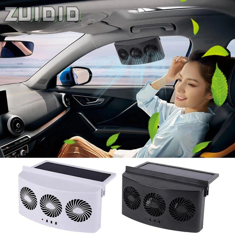

New Car Window Fan Cooler Radiator Exhaust Fan Solar Powered Fan Air Vent Radiator 3 Cooler Car Ventilator For Air Circulation