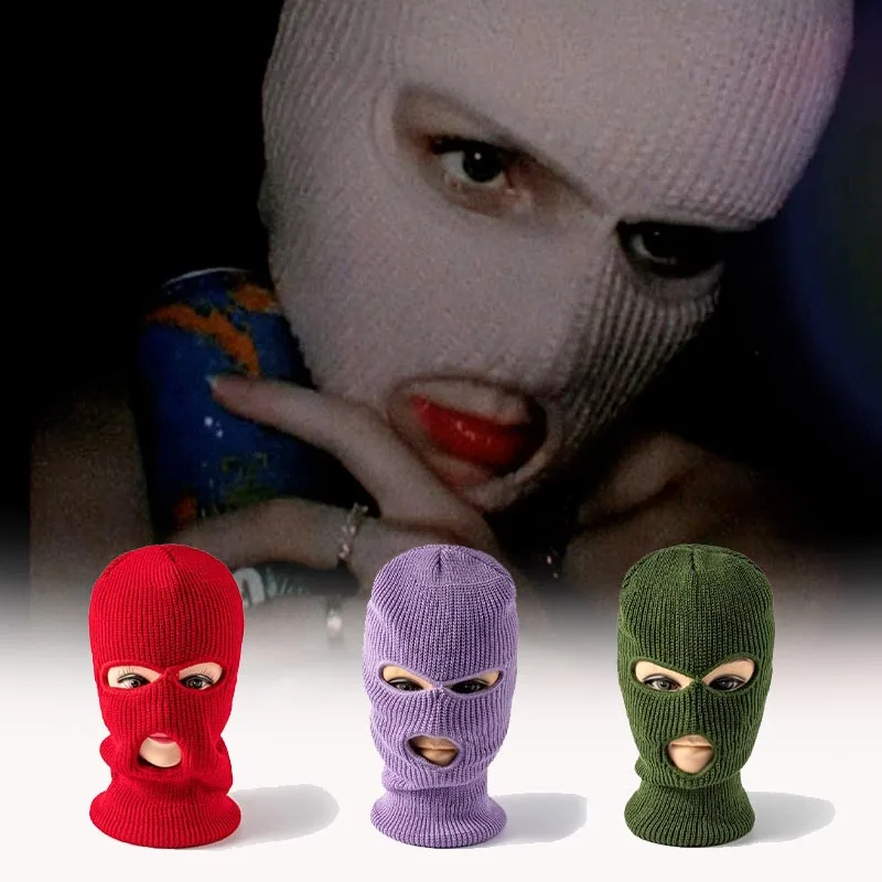 CS Windproof Knit Beanies Bonnet Winter Warm Unisex Caps Mask Hat 3 ...