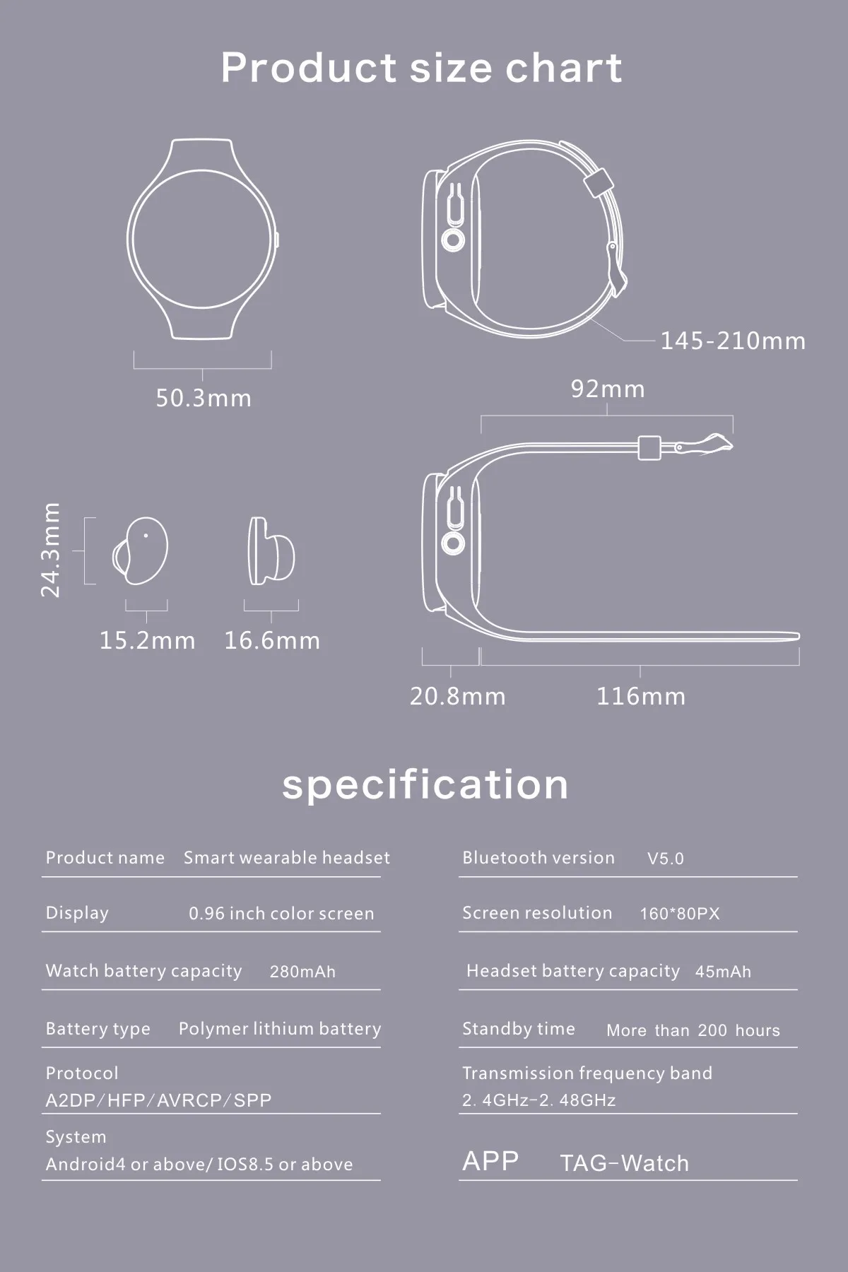 2021 Newest Tws Earbuds 2 In 1 Smart Watch With Multi Functions Hand Free Wireless Earphone