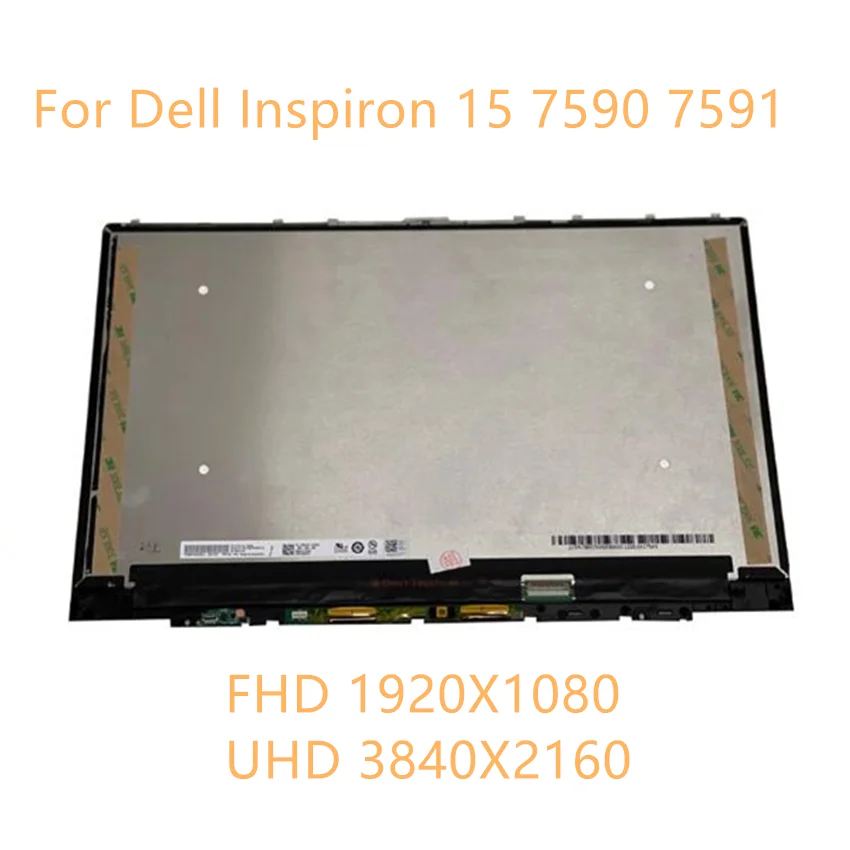 

15.6" 4K UHD FHD For Dell Inspiron 15 7590 7591 2-in-1 P83F P83F001 P84F P84F001 LCD Touch Screen Digitizer Replacement Assembly