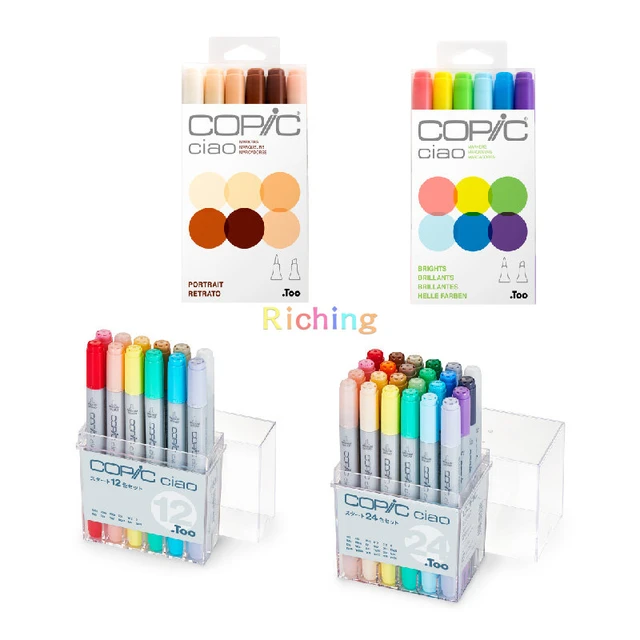 Marqueurs de stylo de coloriage individuels à double pointe Copic Ciao,  ensemble de stylos, 24 couleurs, 36 couleurs, 72 couleurs, dessin animé,  design manga, Japon - AliExpress