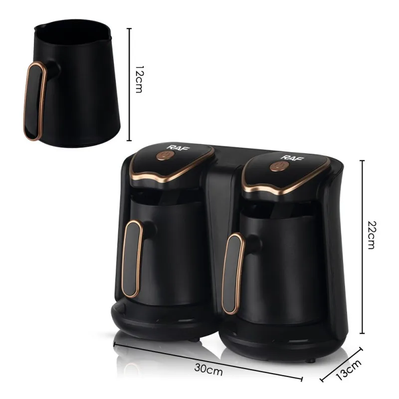 Turkish Coffee Pot Electric Drip Coffee Maker Machine Double Pot Design 500ml*2 600W*2 Household Office Milk Tea Pot
