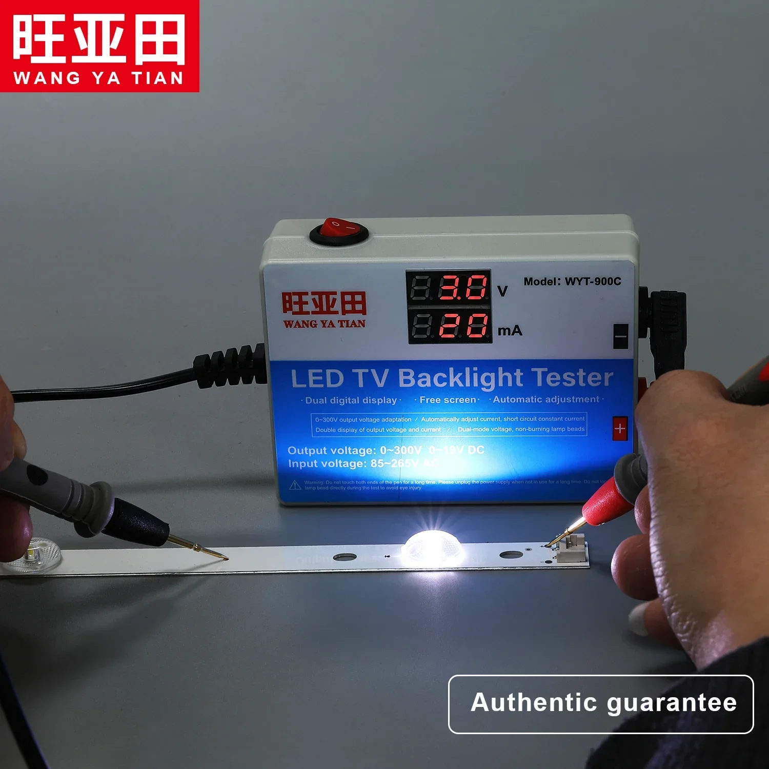 LED Tester 0-300V Output LED TV Backlight LED Strips Test Tool with Current and Voltage Display Measurement