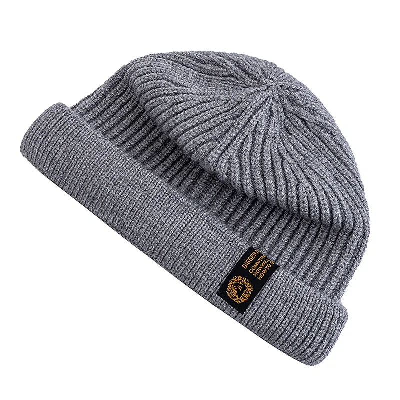Men Outdoor Skull Cap Fashion New Short Melon Winter Dandy Hats Sailor Style Landlord Hats For Men Autumn Short Beanie Cap