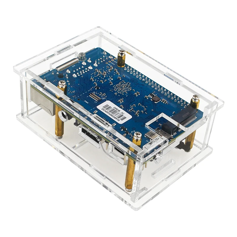Orange Pi 3 LTS Custodia Trasparente In Acrilico Ventola Di Raffreddamento Opzionale Dissipatori Di Calore Custodia Trasparente Per Orange Pi 3 LTS - Foto 4