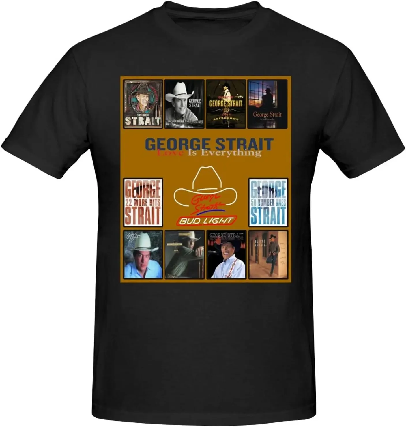 

Men T Shirt for George or Strait T-Shirt,Retro top Short Sleeve Shirt