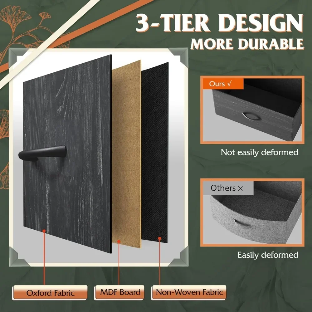 Tall Dresser for Bedroom with 10 Drawers, Chest of Drawers, Dressers Bedroom Furniture, Storage Organizer Unit Dresser 6