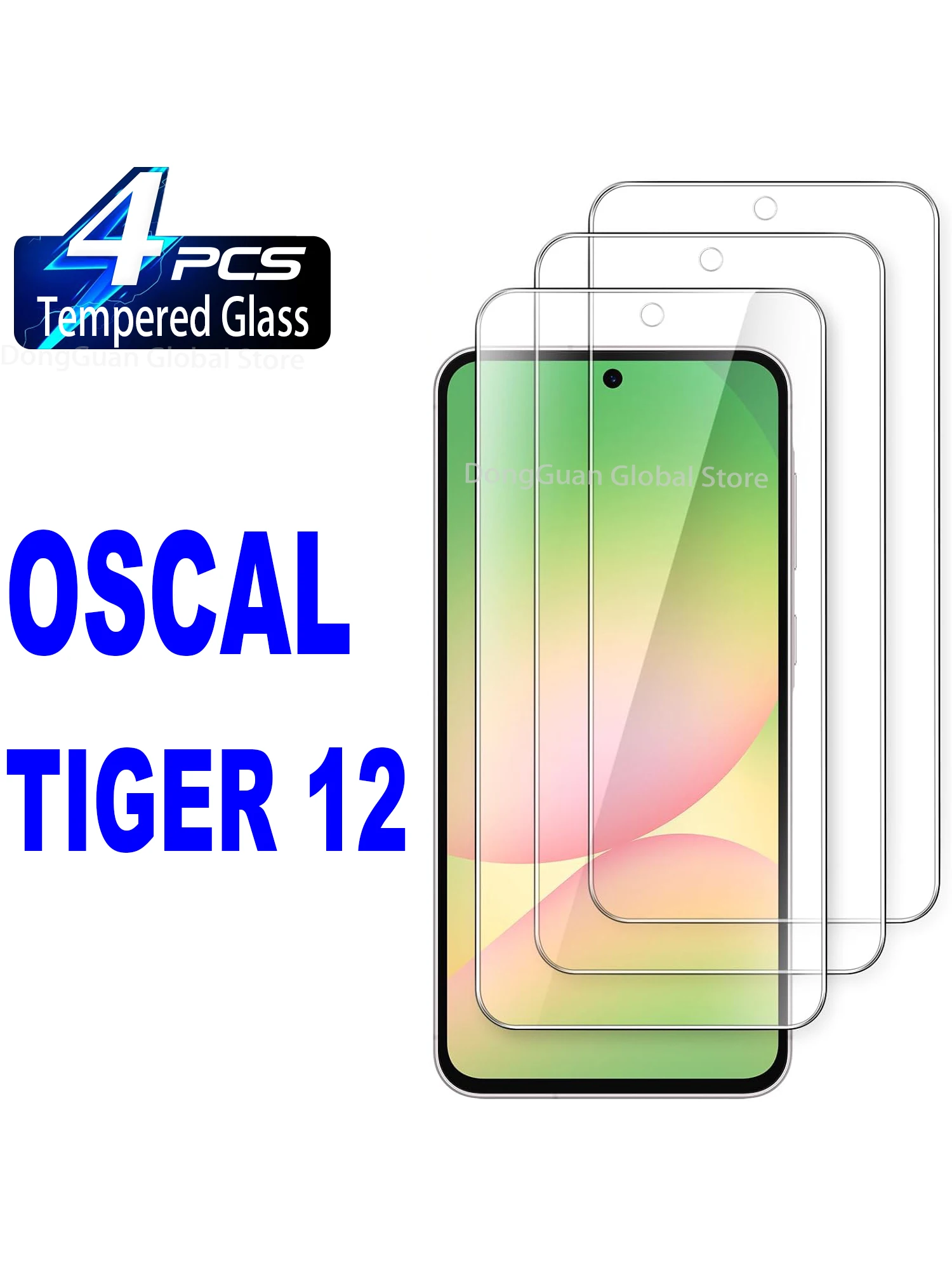 1/4 Stück gehärtetes Glas für Blackview OSCAL TIGER 12 Displayschutzfolie – Detail 8