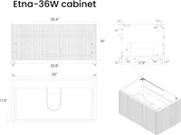 Bathroom Vanity with Sink, Large Storage Wall Mounted Floating Bathroom Vanity for Modern Bathroom, Minimalist Bathroom Sink 2