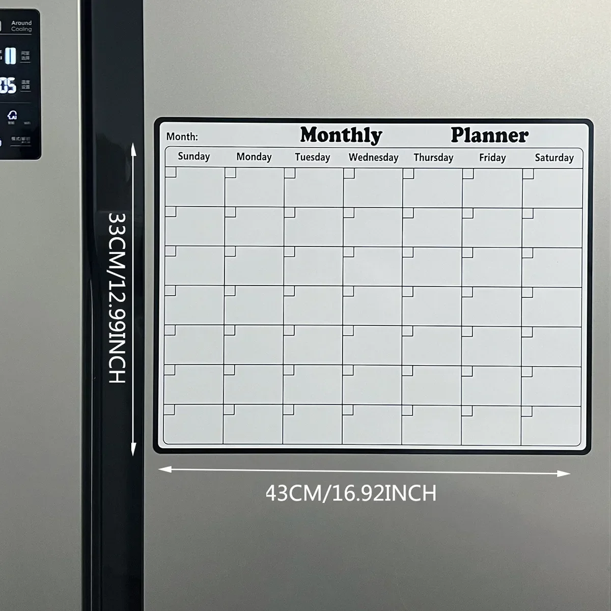 Magnetic Refrigerator Dry Erase Calendar Monthly Planner Whiteboard Record Message Board Memo Pad Wall Calendar Supplies
