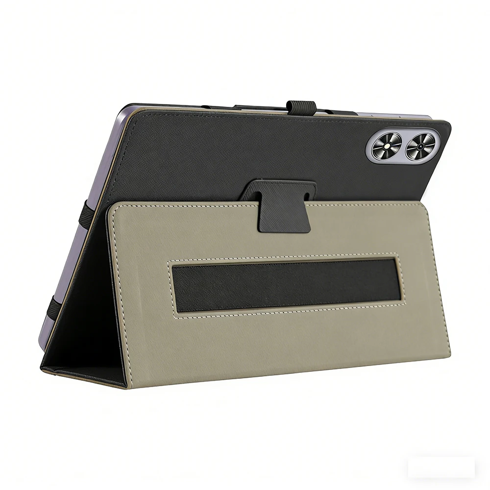Premium PU Folding Stand Tablet Case with Pencil Holder and Wrist Strap - Full Protection