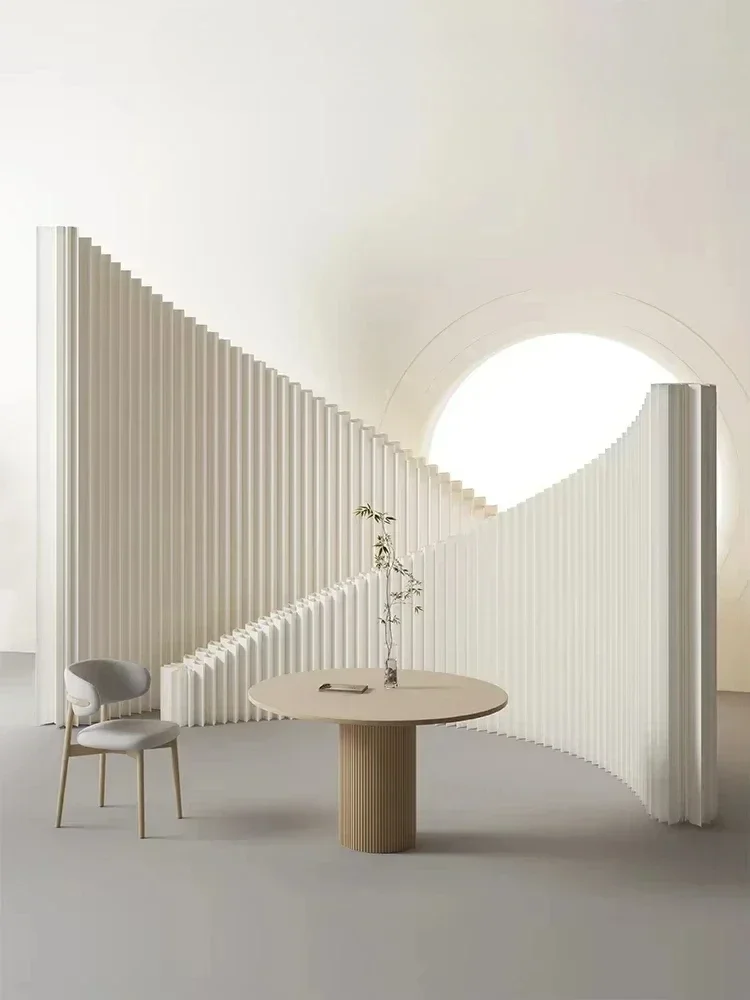 Screen Partition 36cm Thick Foldable Paper Wall Office Fence Partition Exhibition Decoration No Punching False Wall Room Divider