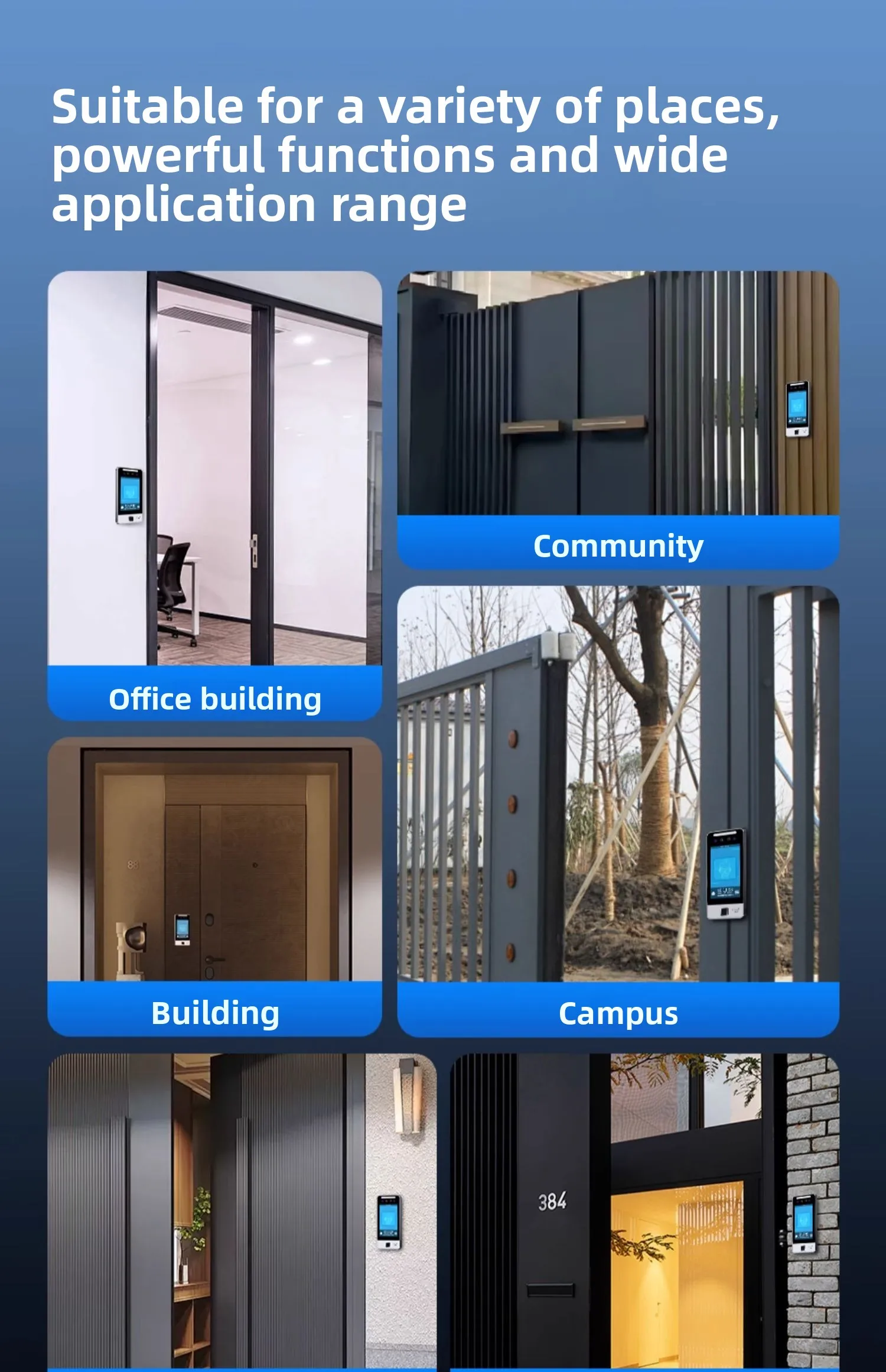 dynamic facial recognition all-in-one access control system, facial brushing and