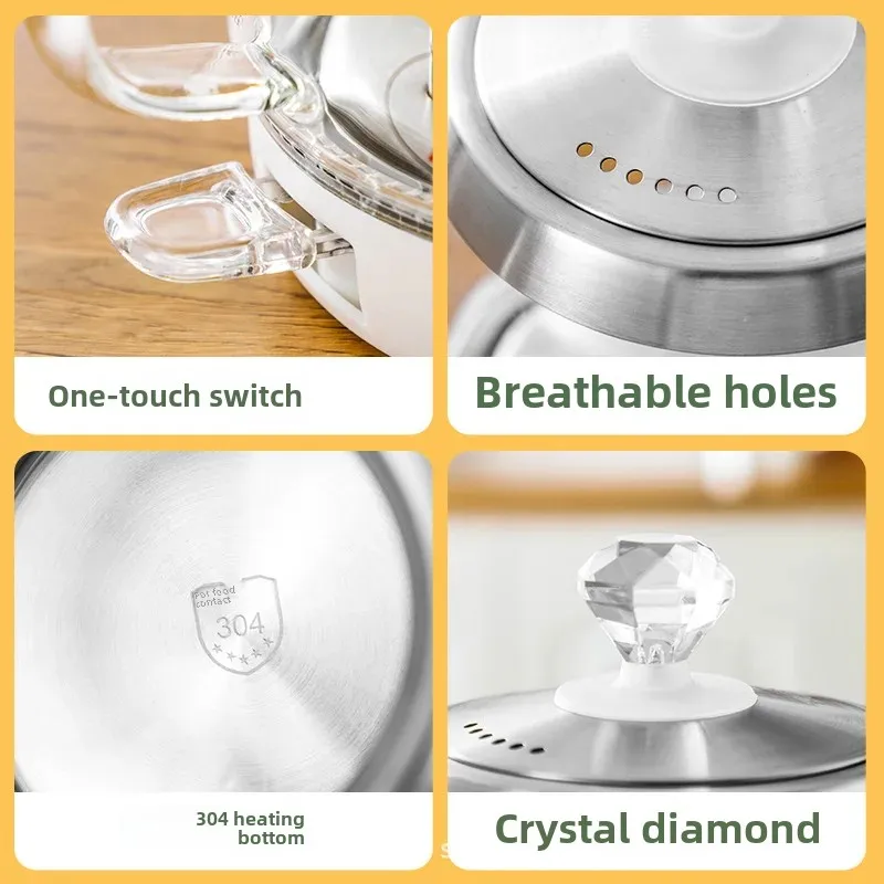 Automatic Shutdown Glass Electric Kettle For Home Office Hotel Dormitory Tea Shop Water Boiler Without Odor Unique Design