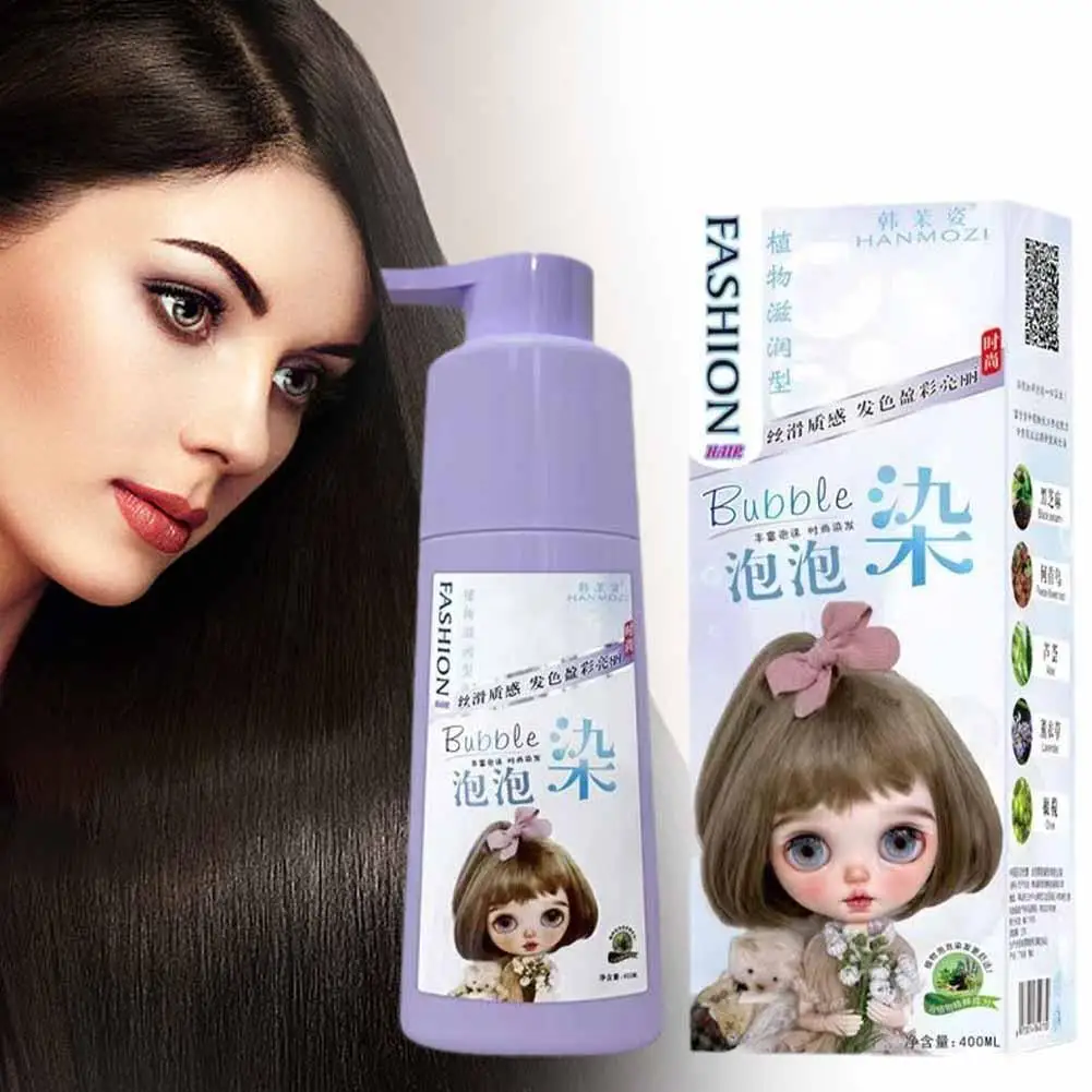 

Botanical Hair Dye Shampoo Permanent Bubble Dye Hair Shine Dye Dye Cream Formula Hair Soft Hair Botanical Repair Ammonia-fr R9H3