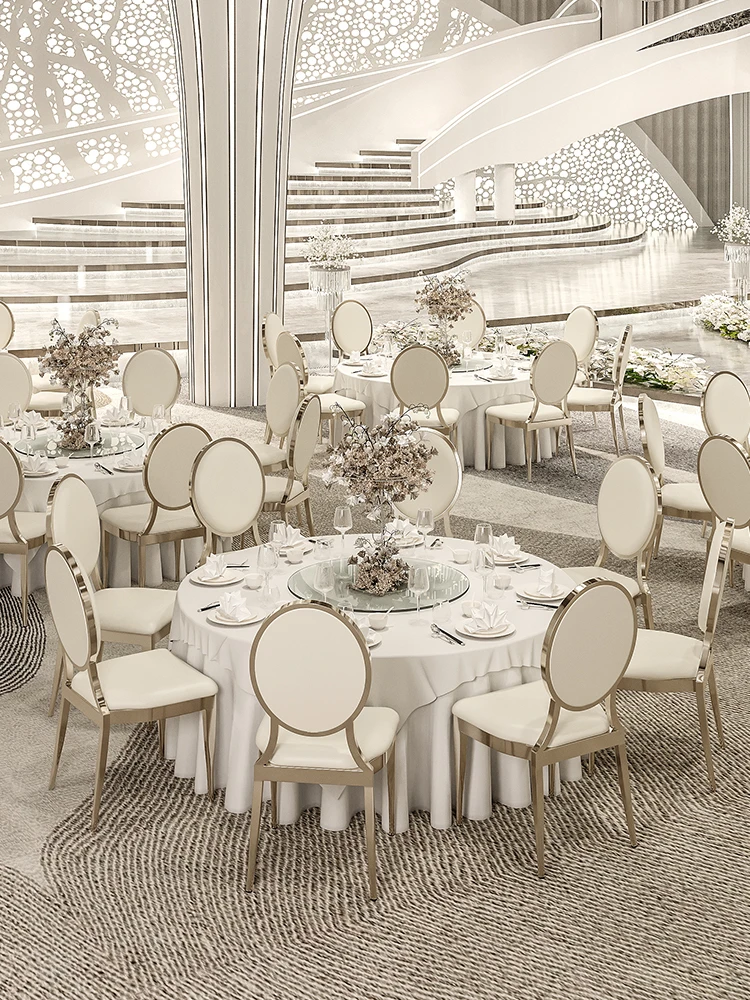 Romantic Wedding chair elegant silver dining chair Light Luxury party hotel love Dressing soft stool hall ceremony stool