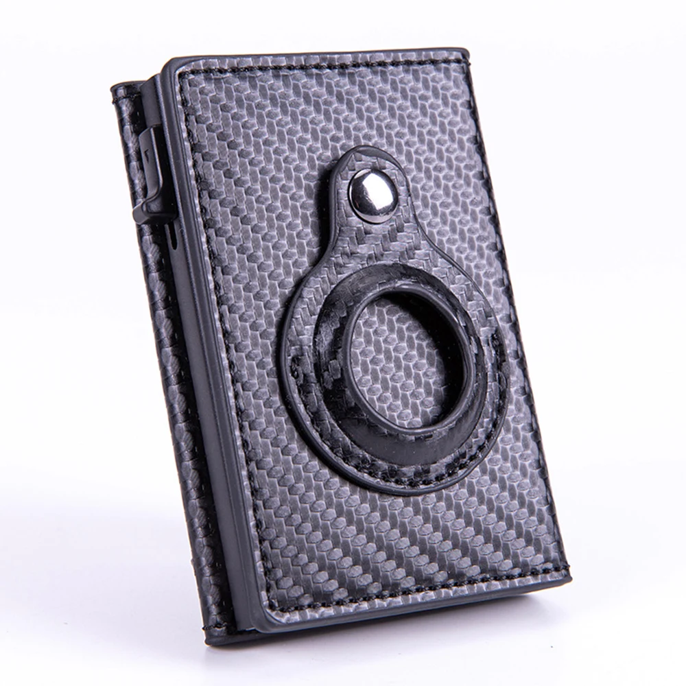 New Apple Airtag Wallet Men Carbon Fiber Fashion ID Credit Card Holder Rfid Slim Airtag Slide Wallet Designer Cardholder