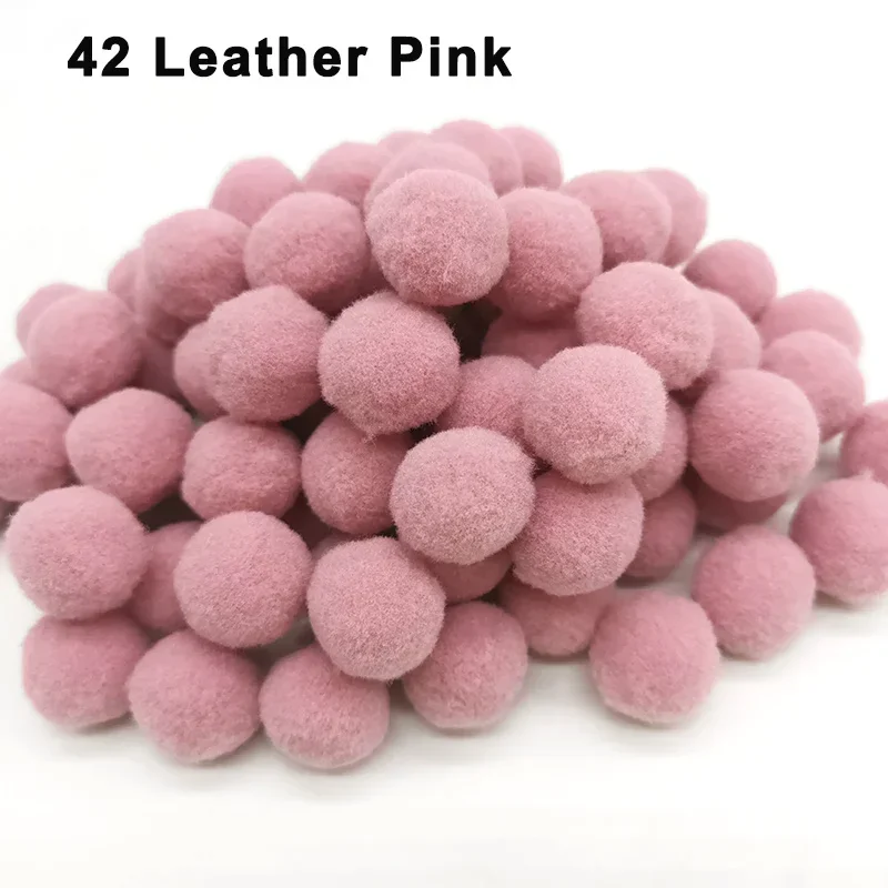 Pompones suaves de 8, 10, 15, 20, 25 y 30 mm, bolas de pompones de piel esponjosa, pompones para decoración de bodas, juguetes para niños hechos a mano, suministros para manualidades de costura