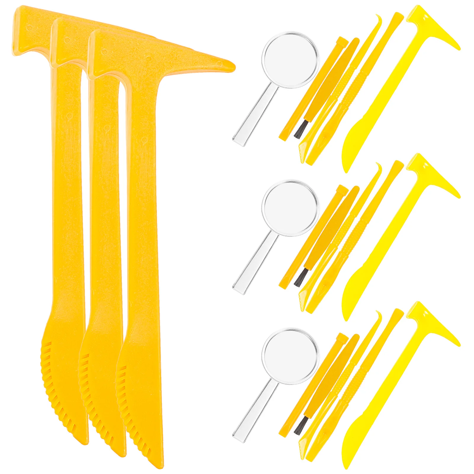 

21Pcs Fossils Excavation Tools Dinosaur Digging Hammers Chisel Brush Educational Science Kit