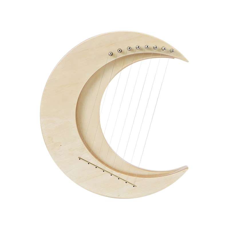 HLURU Moon Lyre Harp 8 Strings Piano Harp Lyre Orpus Celestial Portable Instrument
