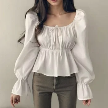 Ruffle Square Neck Blouse 1
