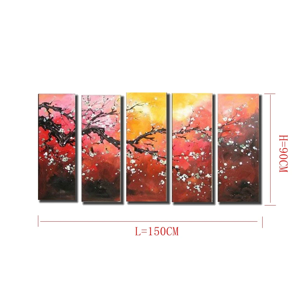 

Proud Plum Blossom Wall Decor Paintings Stunning Plum Blossoms Decoration Paintings Suitable For Mordern Living Room And Bed Roo