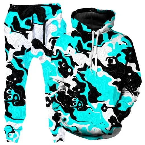 Mens Abstract Mandala Hoodies Pants Set