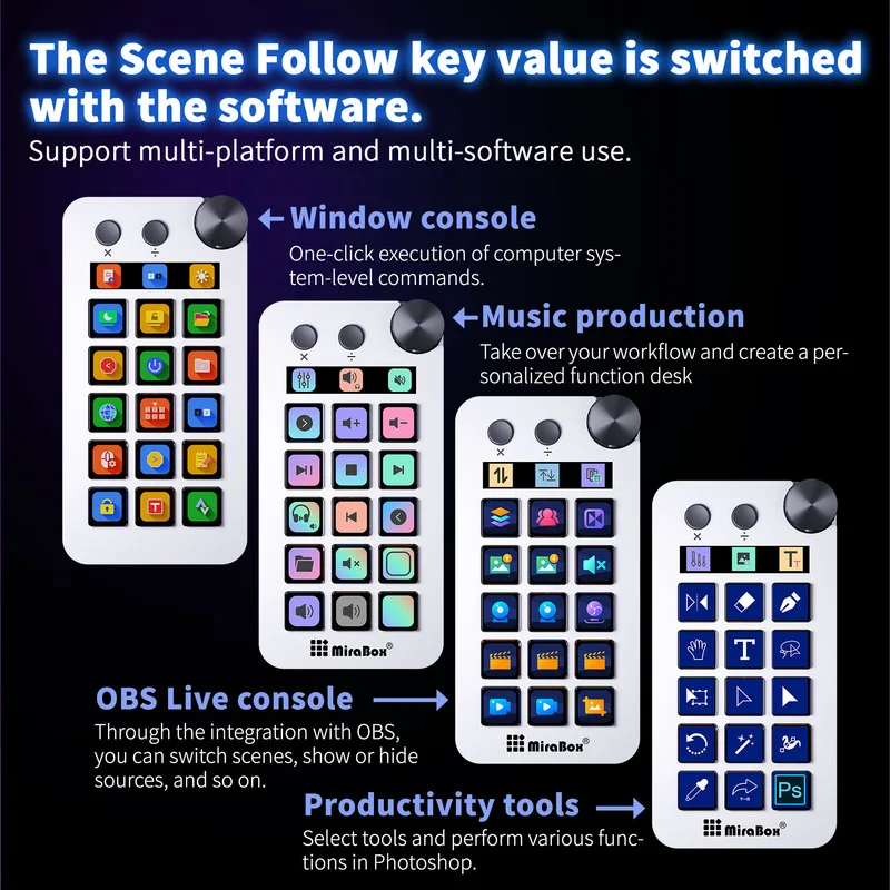 Streamdeck Mbox N1 Mini Visual Keyboard 15key Mirabox Stream