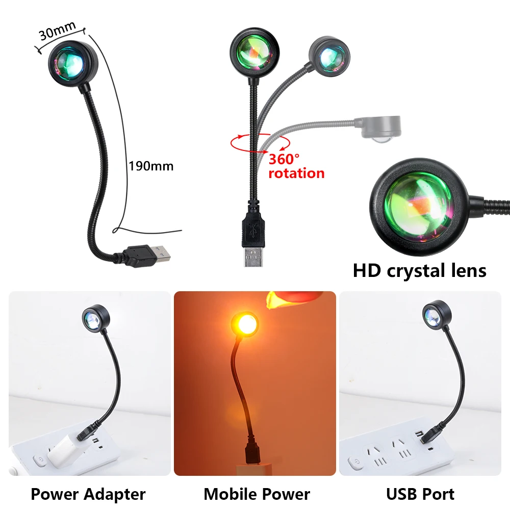 ＜韓国＞USB電源 オーロラレインボー ムードライト 間接照明 ネオンライト 2m USB電源 デコレーション 装飾 光のライン