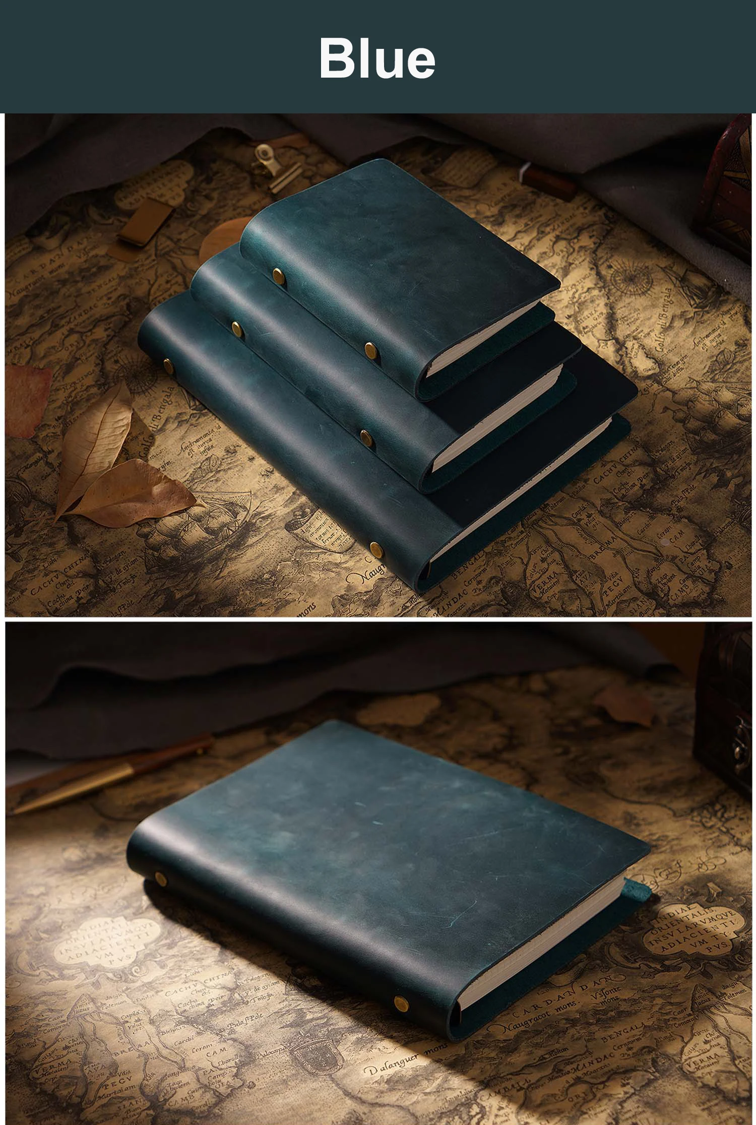 AIGUONIU Echtem Leder Handgemachte A6 Größe Ring Planer Vintage Unisex Notebook Mit 6-loch Binder Sketch Notizbuch Großhandel – Detail 15
