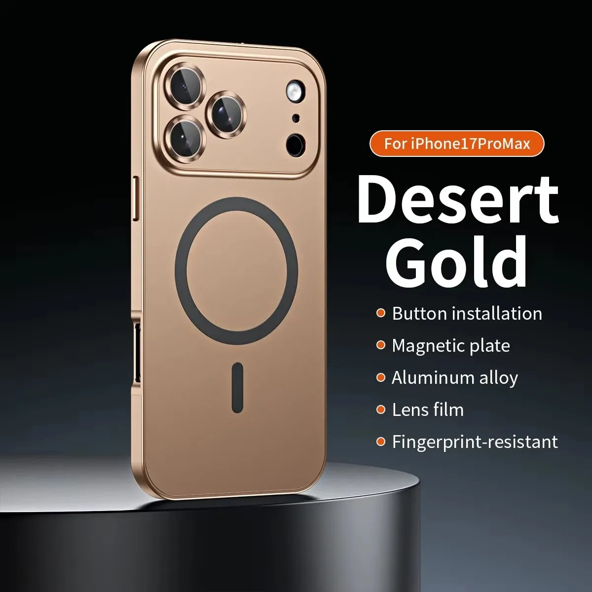 Luxurious Aluminum Magnetic Phone Case with Air Lens Glass Protection