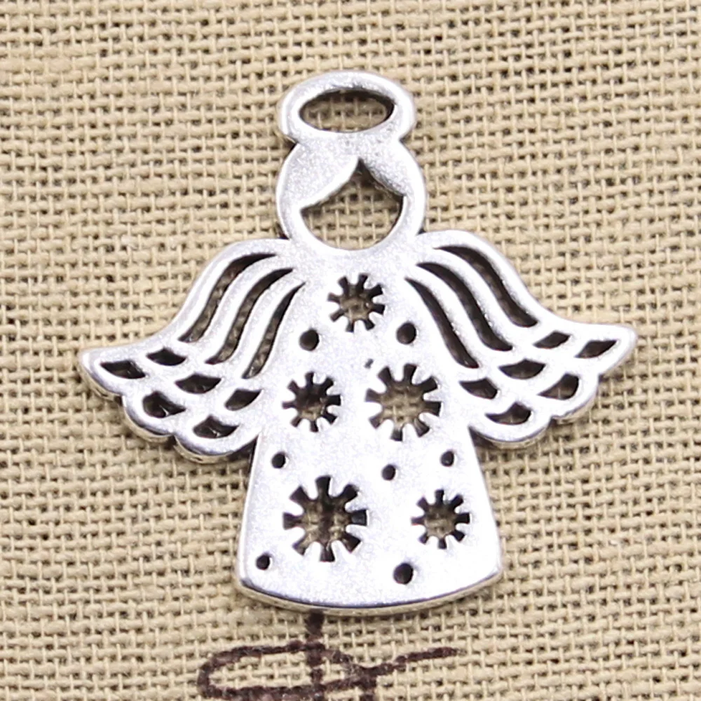 PH PandaHall 51pz Ciondolo a Forma di Angelo 6 Stile Ciondoli Angelo Custode Stili Tibetano Pendanti in Lega per Matrimoni Bomboniere Creazione di Collana Bracciale Gioielli, Argento Antico