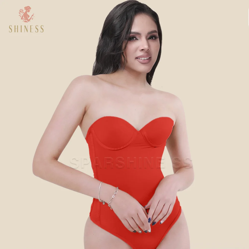 Femme Fajas Shapewear Body avec soutien-gorge Stage2-3 taille minceur Sexy sans couture une pièce corps Shaper tondeuse dos modélisation sangle 1