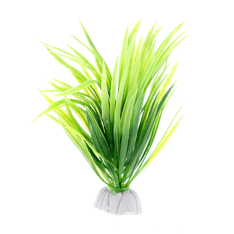 1PC Ornament Artificial Green Plant Grass Fish Tank Aquarium Fake Plastic Decor