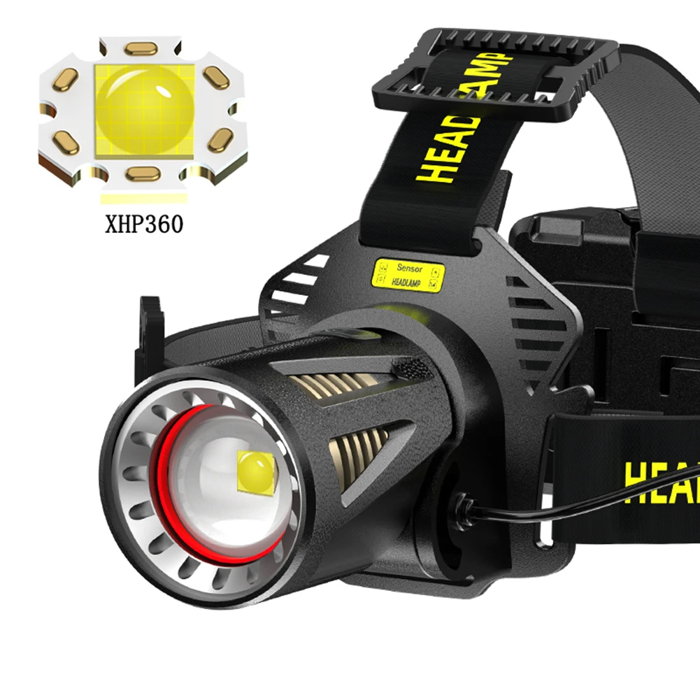 XHP360 LED Motion Sensor Headlamp 2000 LM Head Light Torch High