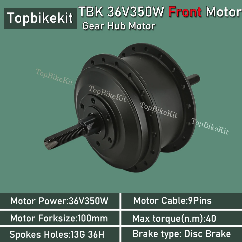 TBK-100H 36V 350W High Torque Hight Speed Motor Ebike Front 100mm