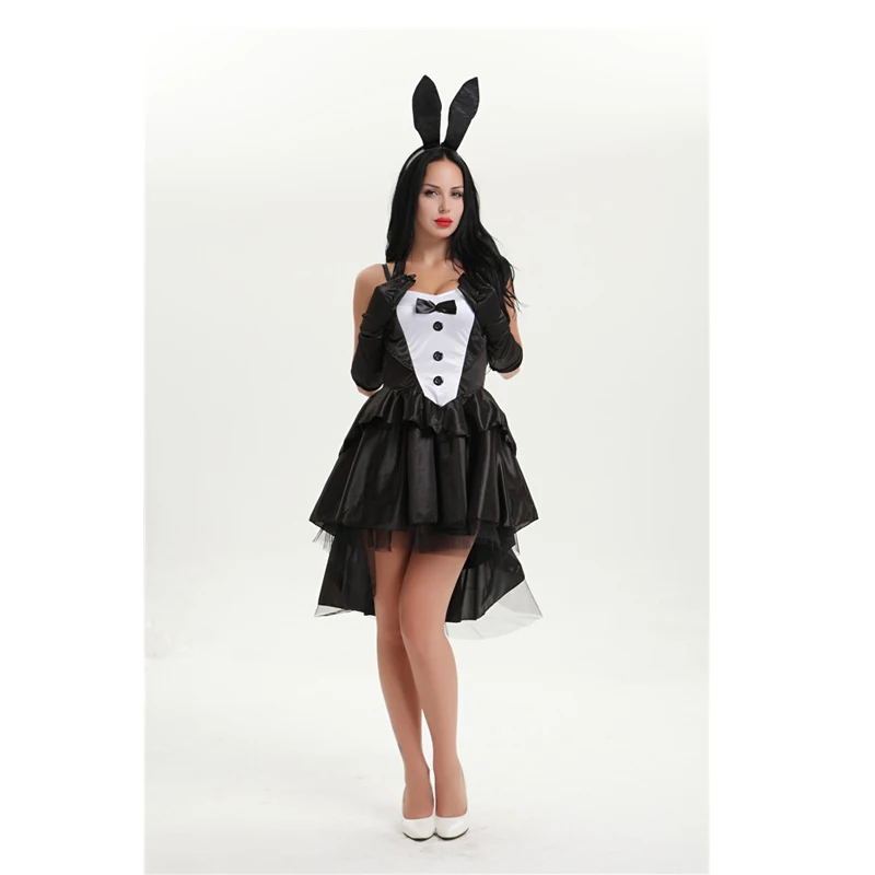 Carnival Halloween Bunny Girl Costume Bedroom Outfit Halloween Fancy Dress Costume Lovely Tulle Tuxedo Rabbit Dress