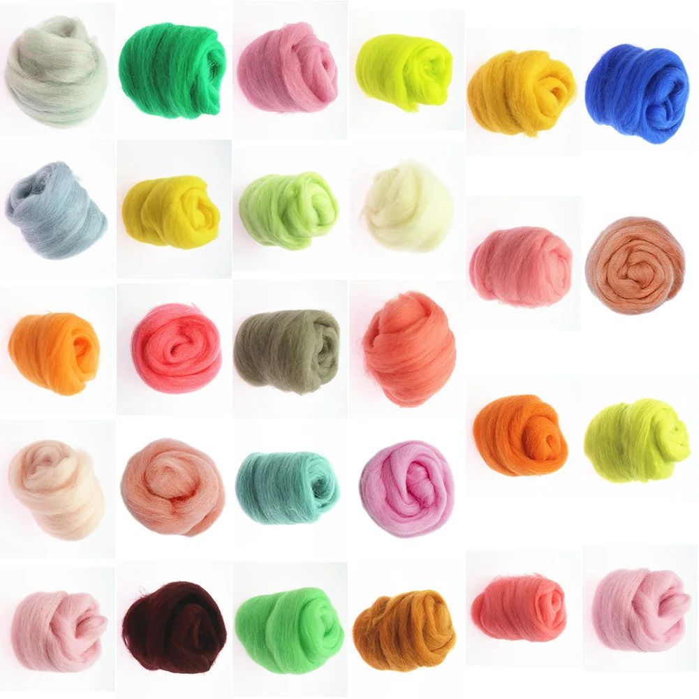 DIY Felting Wool Needle Felting Wool DIY Needle Felt New Carded Wet Colour Pack 20G Blue needle felting wool